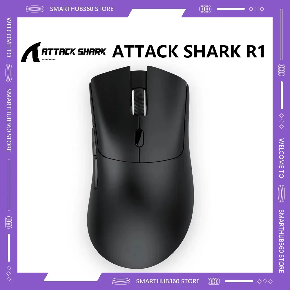 Attack Shark R1 PAW3311 Wireless Bluetooth Gaming Mouse Three Mode Mouse18000dpi Connection Macro Gamer Mouse  for E-sports