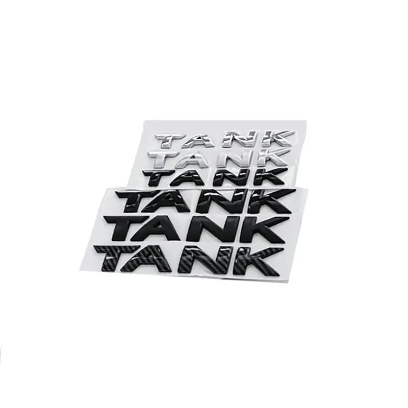 TANK letter logo emblem car stickers for Great Wall TANK 300 500 rear tail logo personality modification trunk big small labels