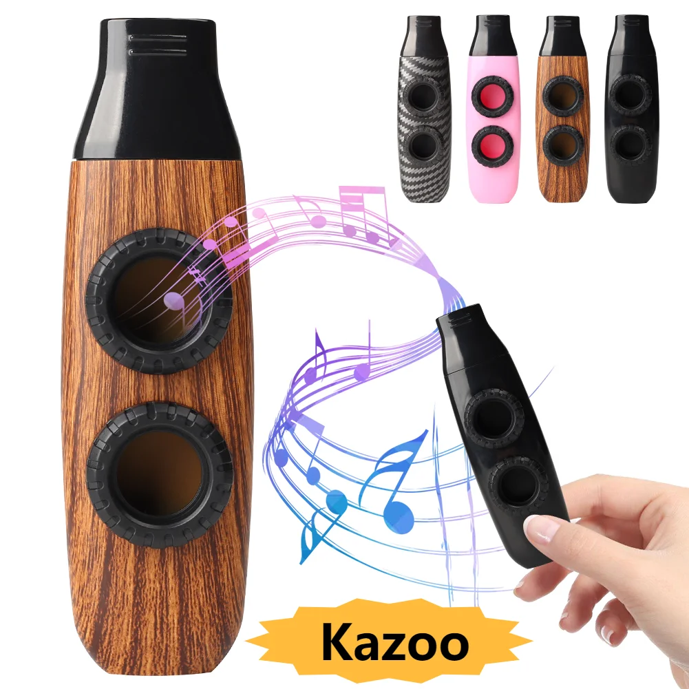 Kazoo-instrumento Musical portátil con diseño de doble agujero, instrumento Musical Kazoos de doble película con ukelele, guitarra, violín, regalos de navidad