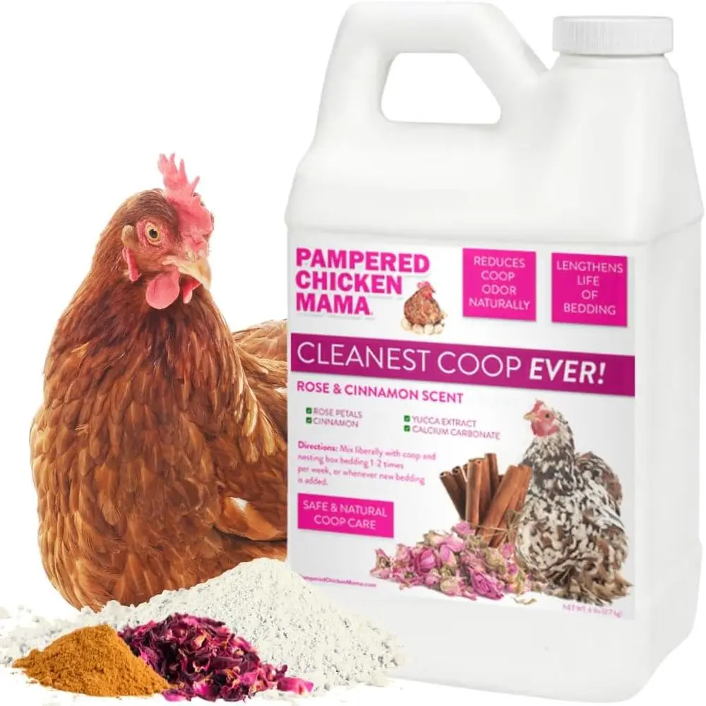 

Cleanest Coop Ever! Chicken Coop Deodorizer | Coop Reresher with Dried Herbs & ential Oils (Rose & Cinnamon, 25 pounds)