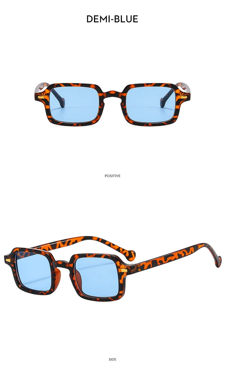 8 Teile/satz Luxuriöse Rechteck Sonnenbrille Frauen Oval Vintage Quadrat Sonnenbrille Männer Shades Weibliche Brillen Anti-glare Gläser – Detail 12