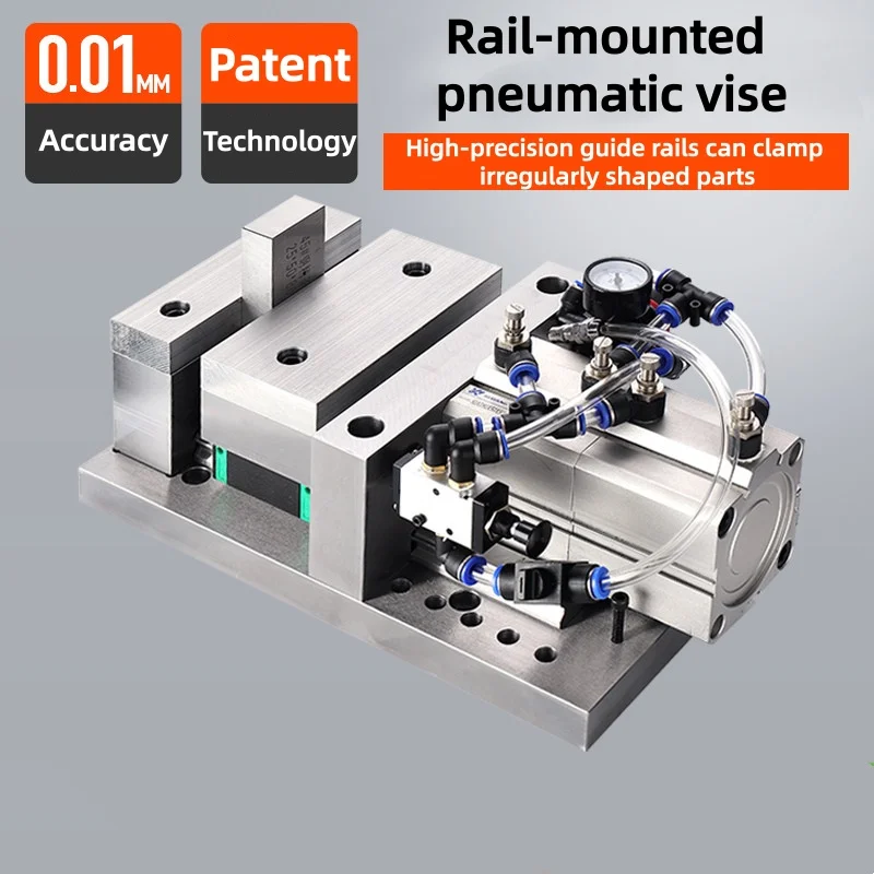 Pneumatic Vise High Precision CNC Double Strength Dynamic Vise Machine with Flat Mouth Pliers Machining Center Fixture