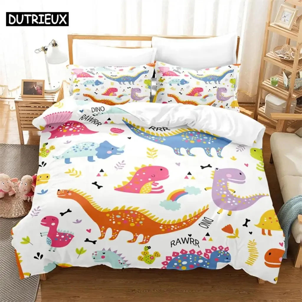 Cartoon Dinosaur Bedding Set Duvet Cover Set 3d Bedding Digital Printing Bed Linen Queen Size Bedding Set Fashion Design