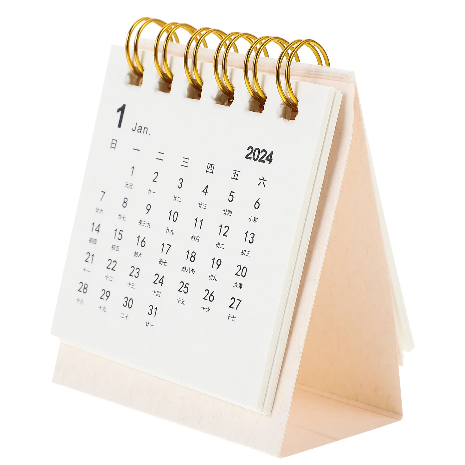 Practical Reliable 2024 Small Desk Calendar Rich Content Clear Months Weekdays Decorative Office Accessory Small Calendar