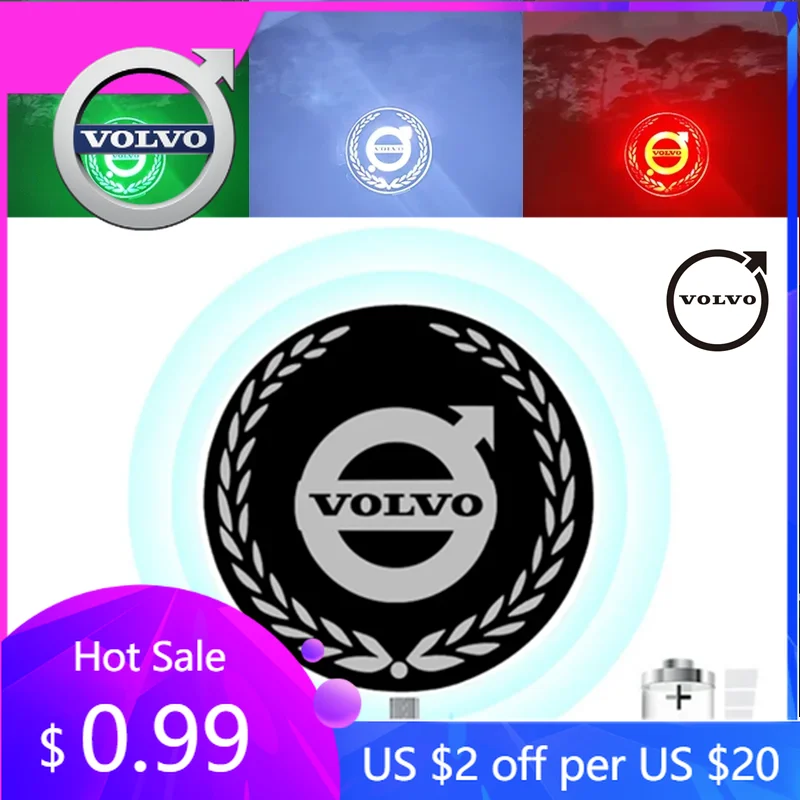 

Колпаки ступиц Автомобильная треугольная атмосферная лампа для окон подходит для Volvo XC60V50XC90XC40V70S40S8, лампа для значков окна, солнечный источник питания