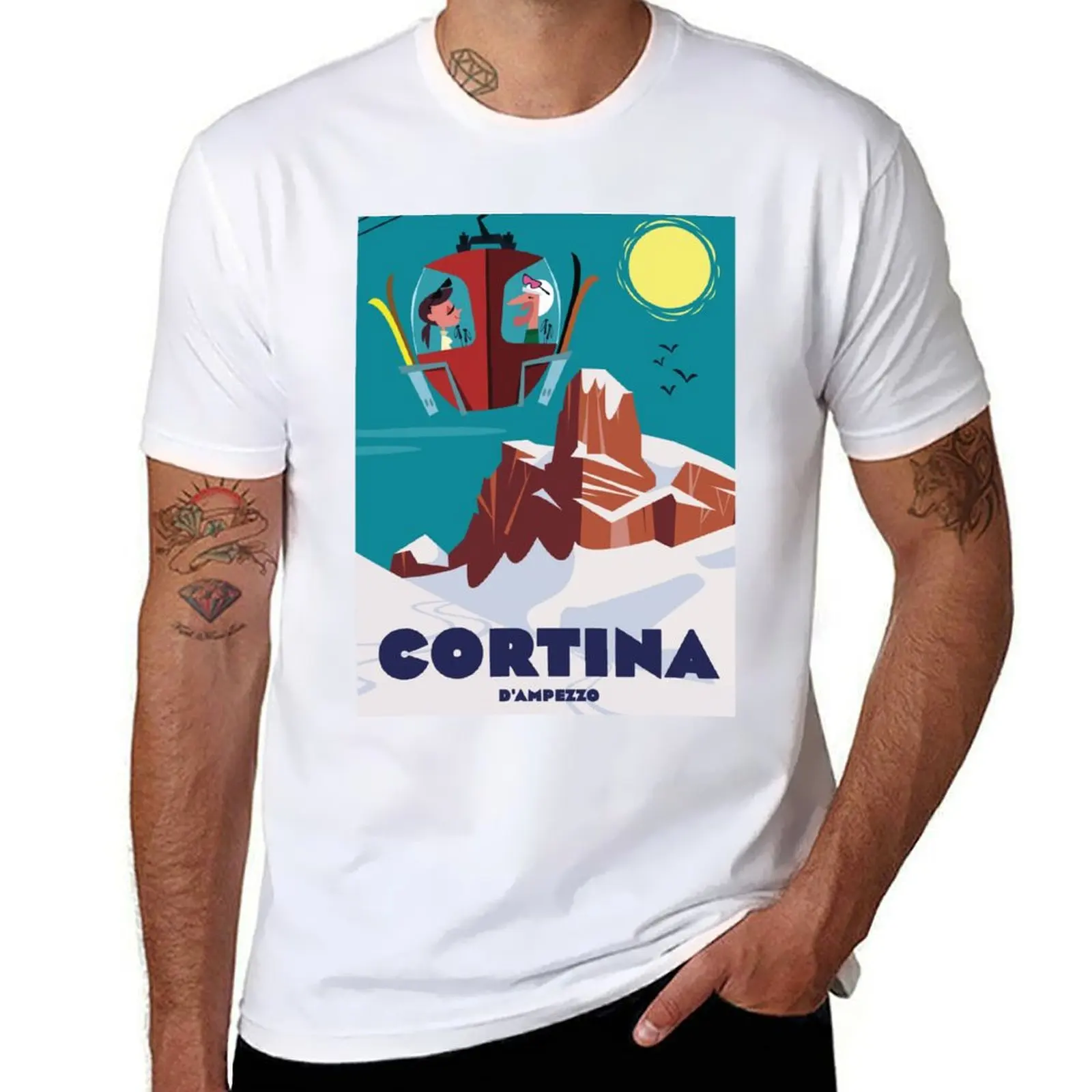 

Cortina D'Ampezzo poster T-Shirt cotton tshirt 100% essential t shirt