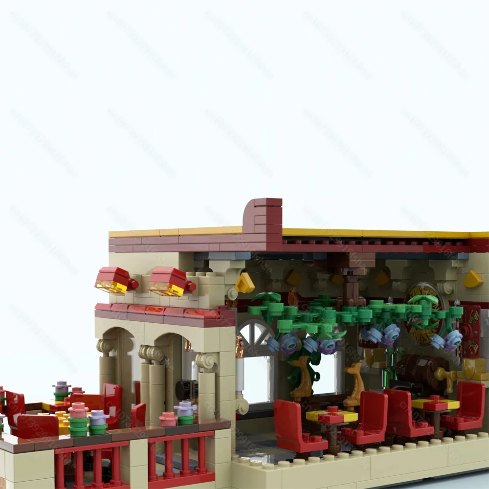 NEW 2563PCS City Hot Selling Street View Moc Modular Building Breezway cafe DIY creative Children Toy birthday Gift Blocks