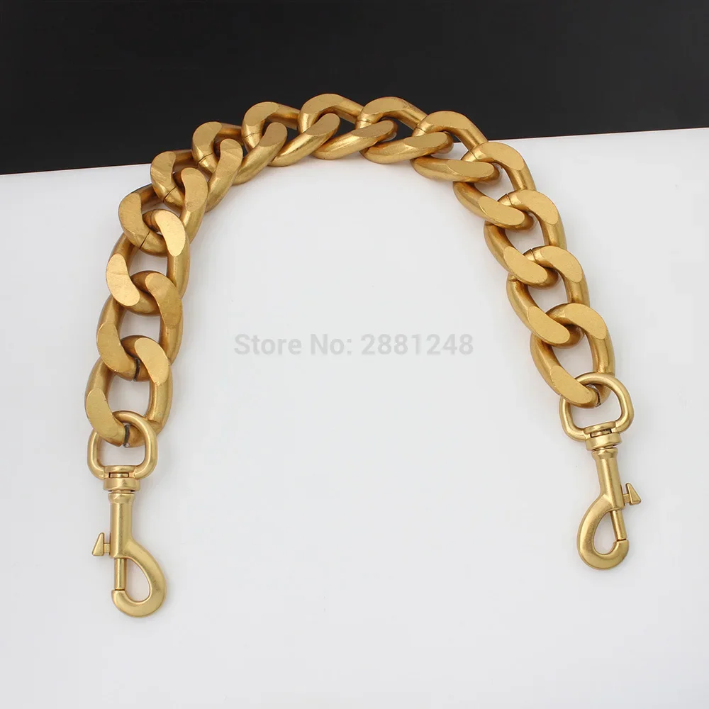 1PC Satin Gold 25MM Aluminum Chain Light Weight Purse Thick Chain Strap Crossbody Underarm Bags Handbag  Accessories