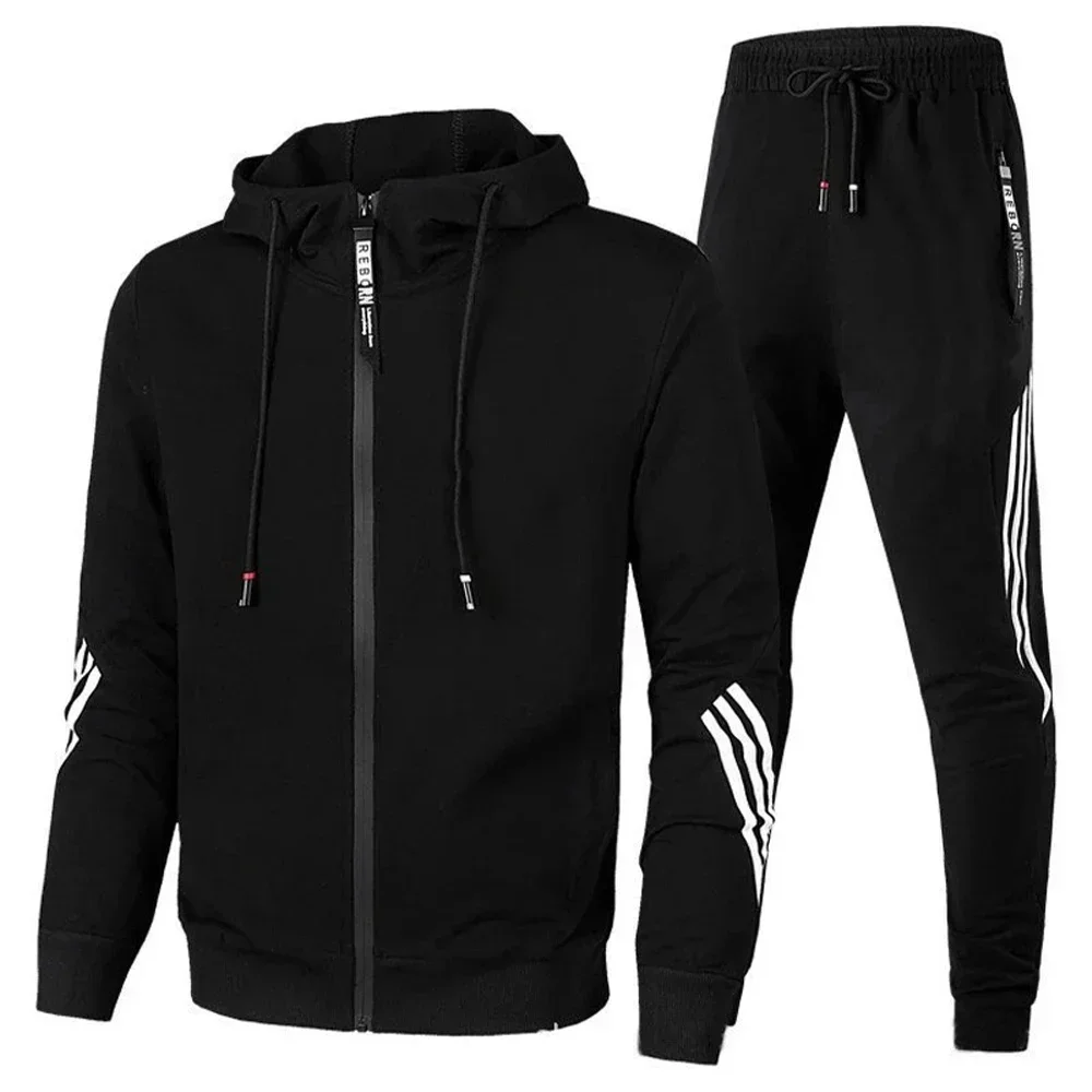 

New Men's Tracksuit Fashion Hoodie Sweatshirt + Sweatpants 2 Pieces Set Sportwear Casual Jogging Cool Outfit Man Clothing