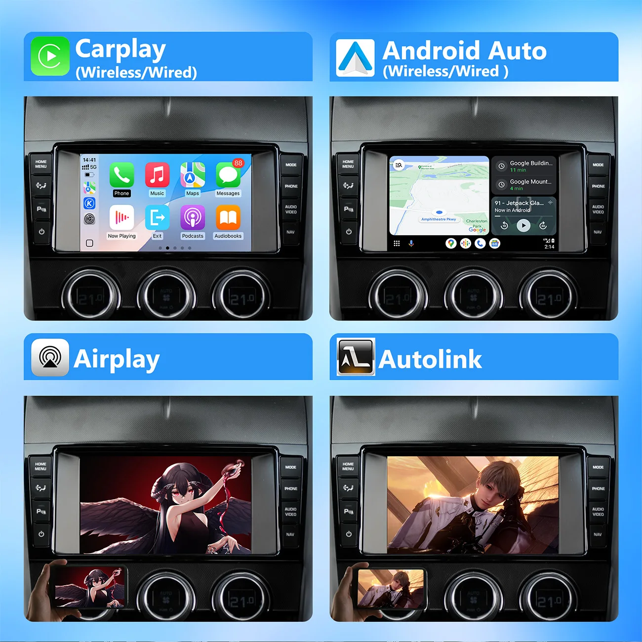 Carplay اللاسلكي لنظام لاند روفر هارمان جاكوار F-Type XJ XJL 2016-2019 أندرويد السيارات مرآة لينك AirPlay الملاحة CMS YT #3