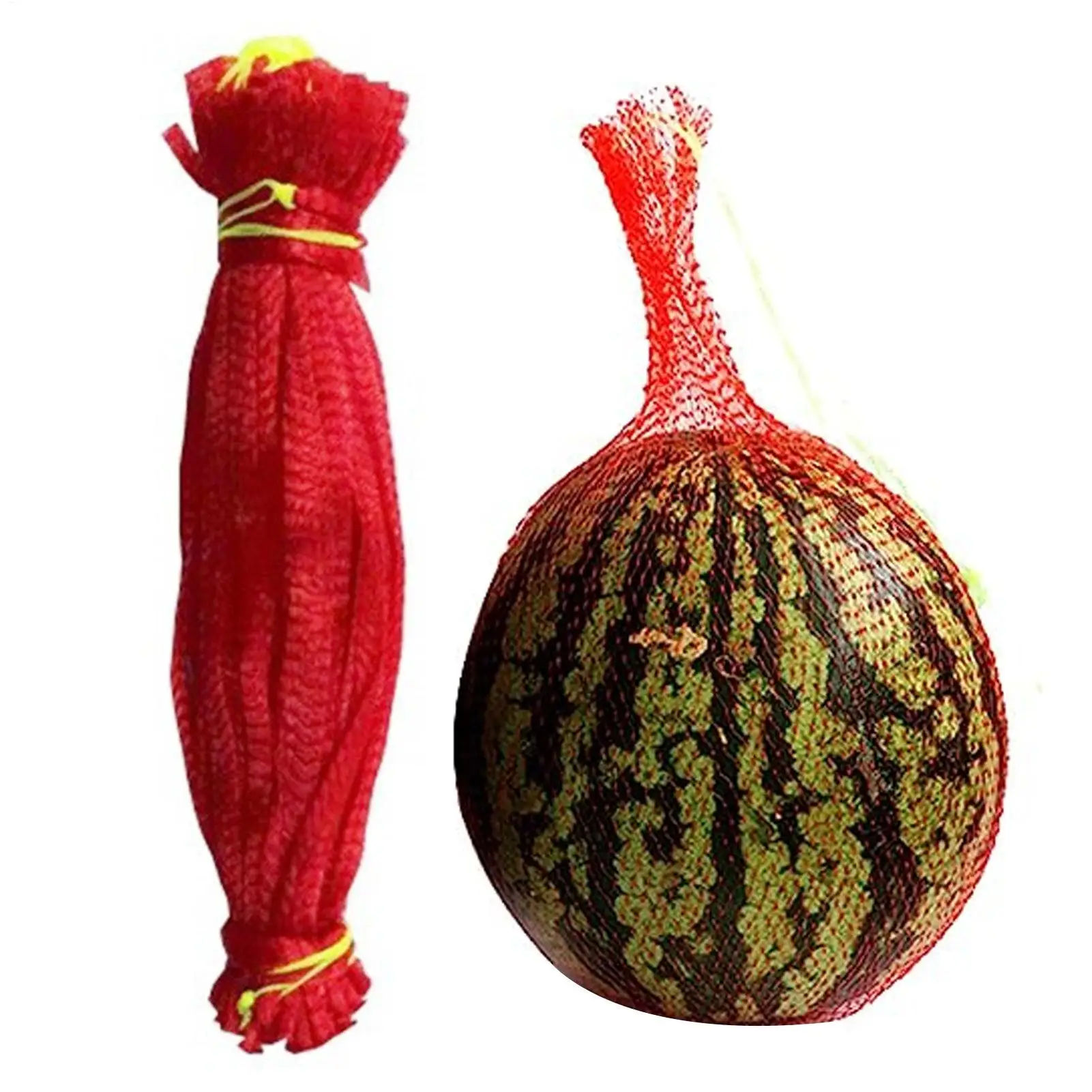 100Pcs 35cm Hanging Watermelon Grow Net Bags Cantaloupes Mesh Net Garden Cucumbers Growing Storage Mesh Net Vegetable Bags