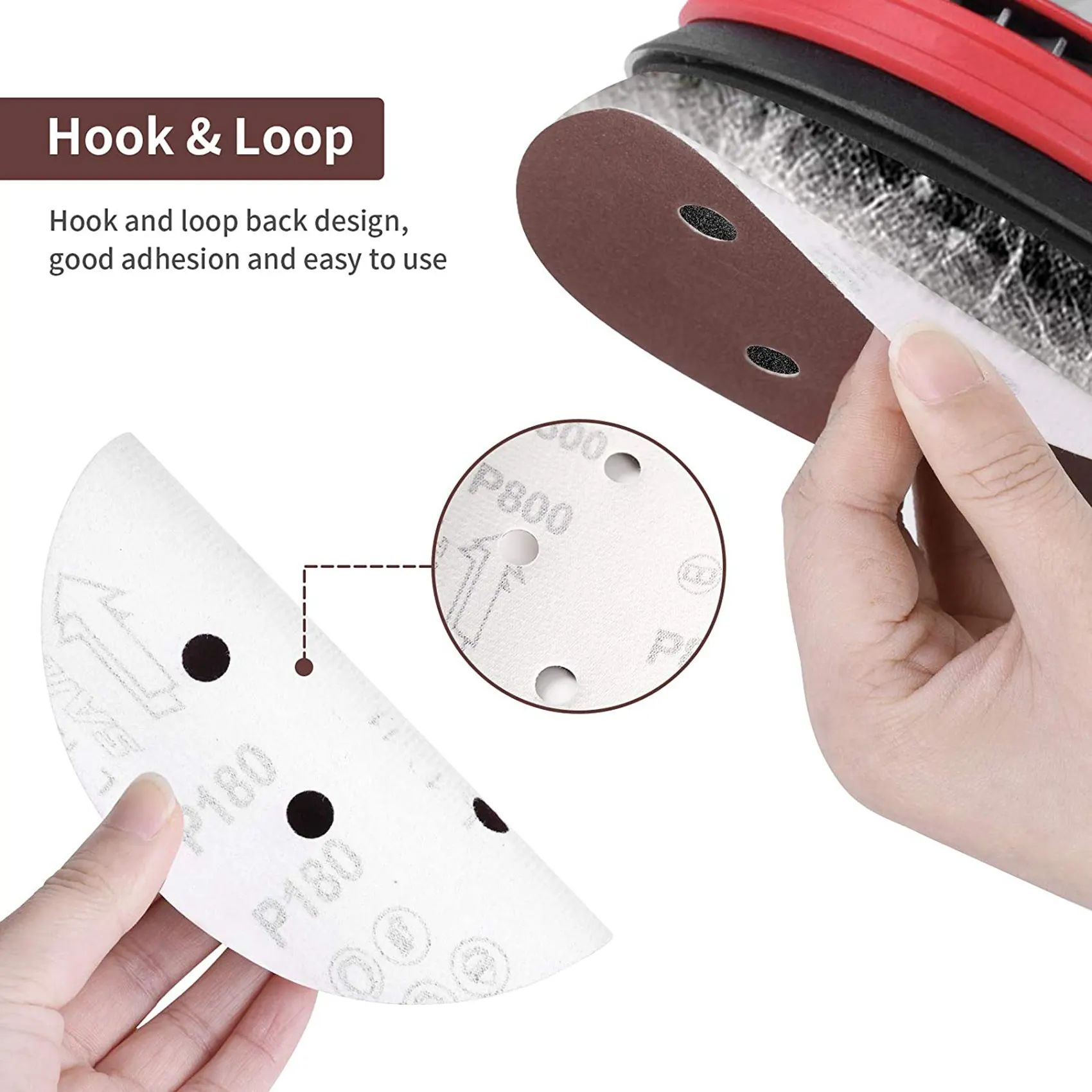 abrw-150mm-sanding-disc-6-inch-hook-and-loop-sanding-pads-200-pcs-sandpaper-set-assorted-grits-for-random-orbital-sander