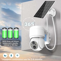 4MP WiFi Solar Camera HD Wireless Surveillance IP Cam with Solar Panel 4X Zoom Human Detection 7800mAh Recharge Battery CCTV