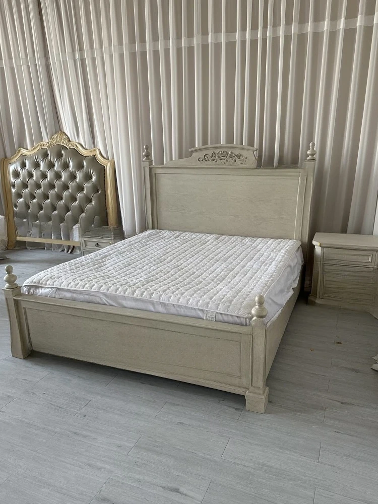 

NEW Solid wood bed French vintage oak bed