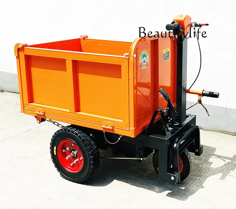 Electric Three-Wheel Tilting Construction Site Three-Door Cement Self-Unloading Elevator Handling Flat Turnover