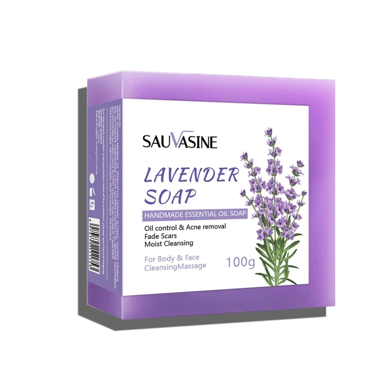 Lavender Soap Lavender Skin Soap for Face Body Deep Cleaning Lavender Bar Soap Drop Shipping