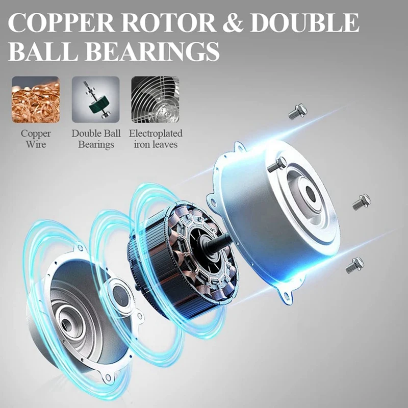 Nowy 2 szt. 4 Cal wentylator dmuchawa użytkowe, wentylator wyciągowy 220 V, cichy respirator ścienny respirator wentylator kanałowy biały