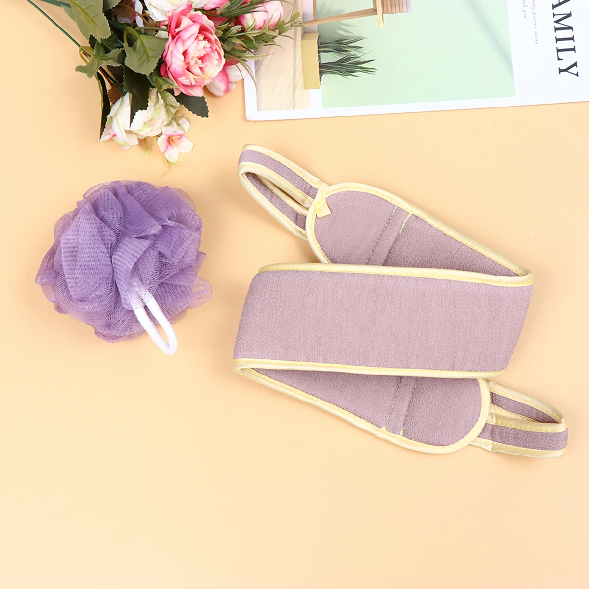 

2Pcs Bath Rub Towel Premium Long Strip Design Back Shower Scrub Deep Cleaning Rub Towel for Daily Use