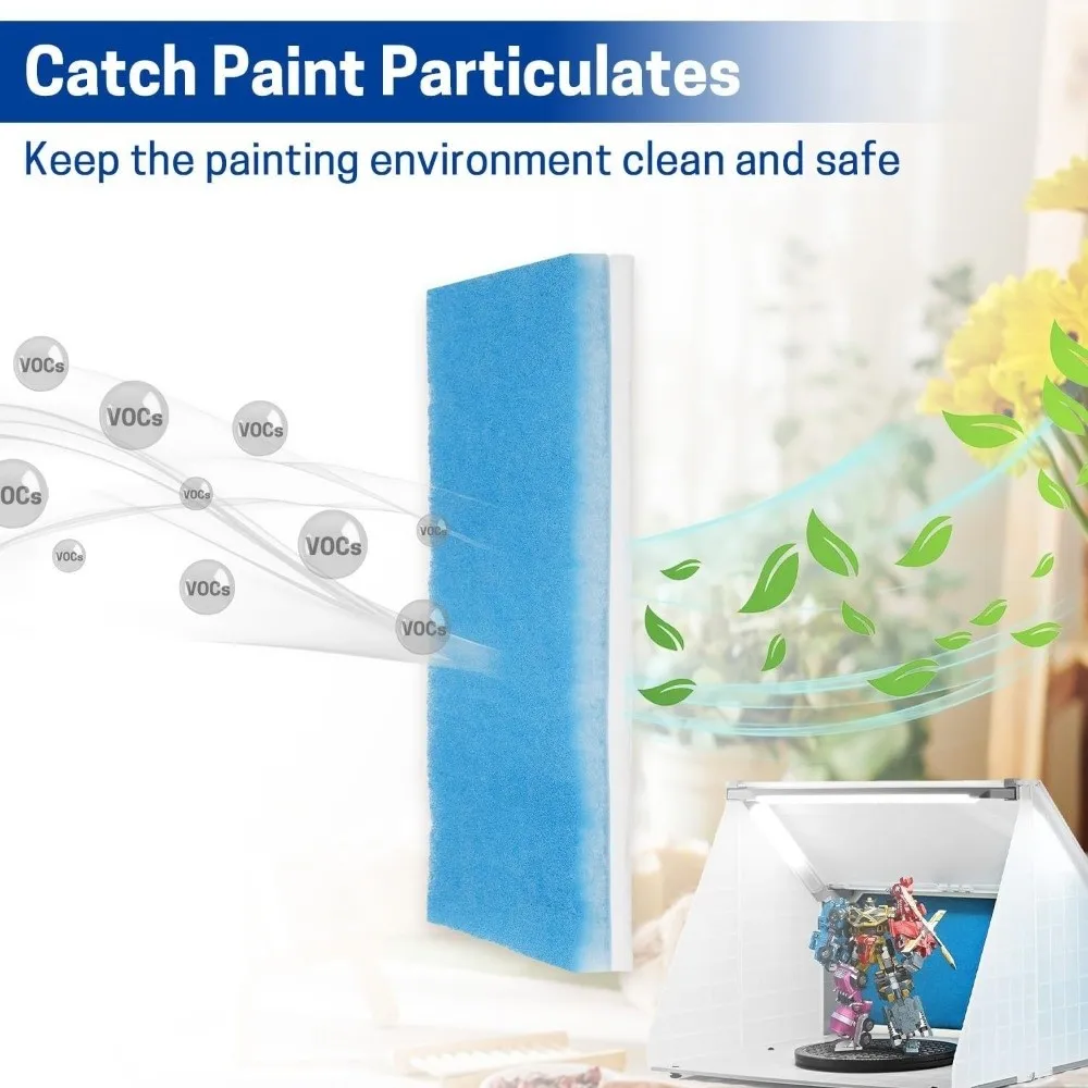 2pcs Double Layer Spray Booth Filter Replaceable Filter Cotton Material Paint Booth Filter Hobby Grade Exhaust System