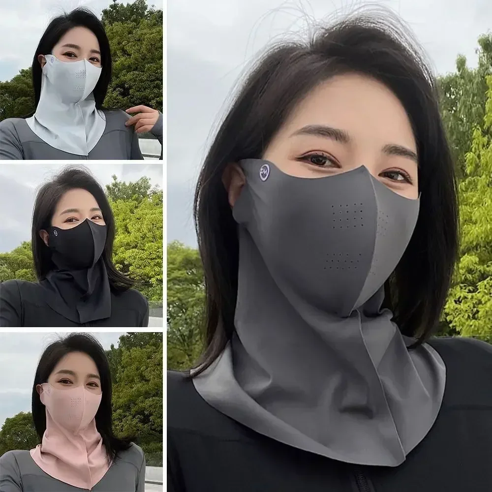 

The New Ice Silk Neck-protecting Face Mask Offers UV Protection and A Cool, Breathable Design for Sun Protection.