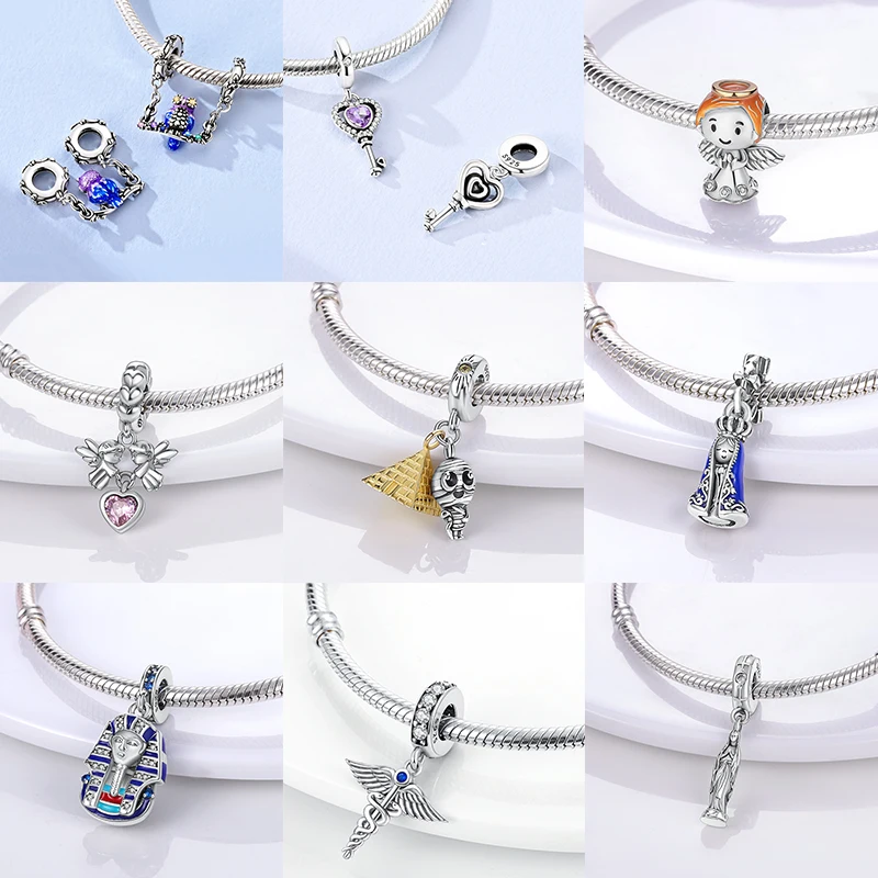 Neuer Russischer Matroschka-Anhänger aus 925 Sterling Silber, Russische Matroschka-Perle, Passend für Armbänder, DIY Damenschmuck Geschenk 2026 – Detail 2