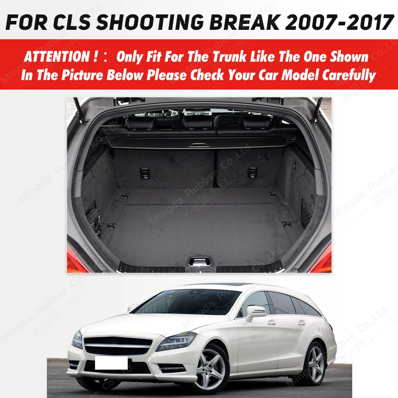 Car trunk mat for  Mercedes Benz CLS Shooting Break (5 Seats) X218 2007-2017 Cargo Liner Carpet Interior Parts Accessories Cover