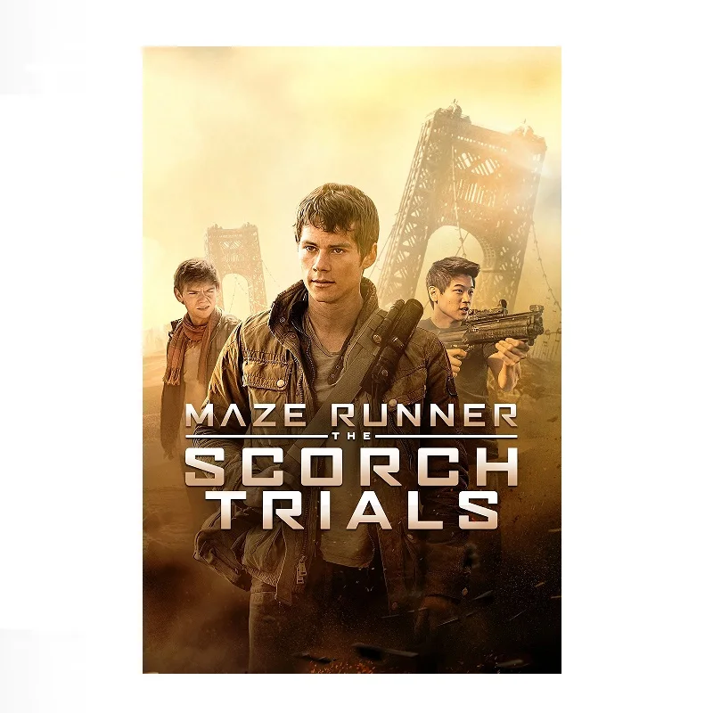 Maze Runner Scorch Trials Movie, Print Art Canvas Poster, For Living Room Decor Home Wall Picture