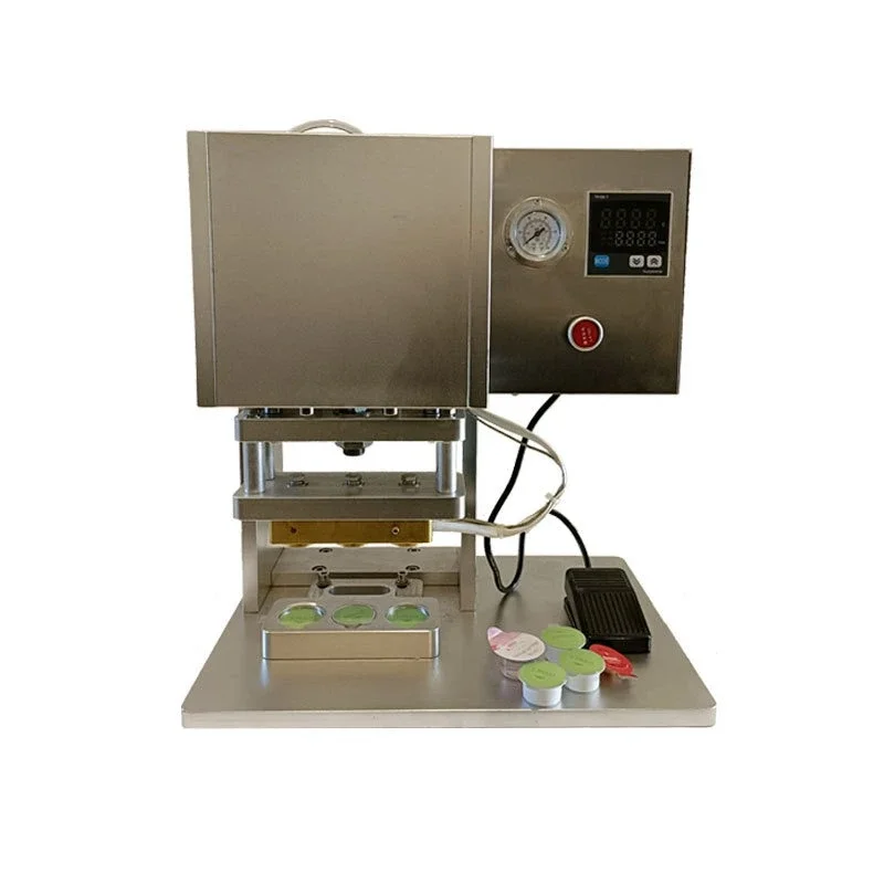 

Small desktop sealing machine temperature adjustable mask cup health products composite aluminum foil film hot pressing jelly