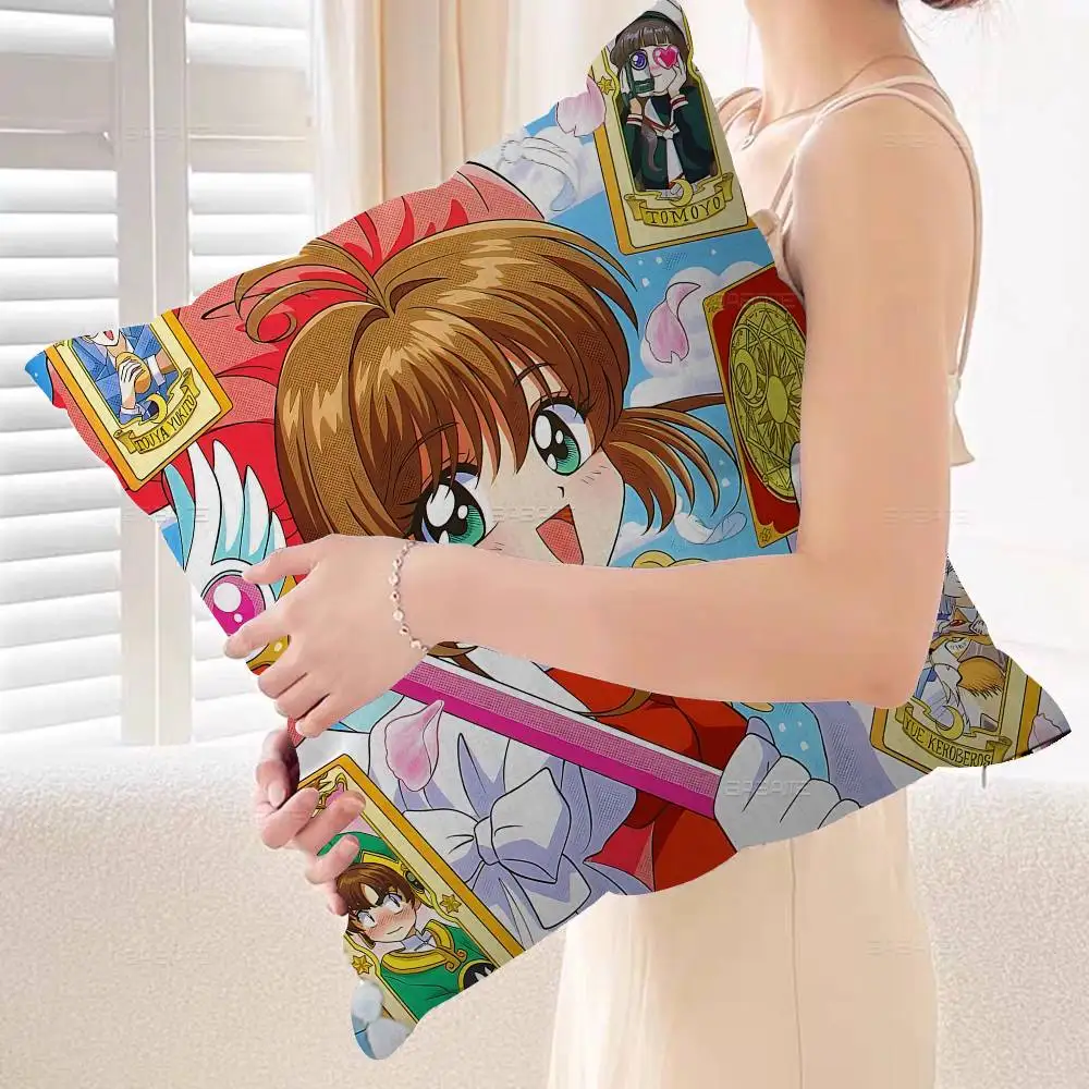 

Japanese Anime C-Cardcaptor Sakura Cushion Cover Polyester Sofa Cushions Decorative Throw Pillows Home Decoration Pillowcover