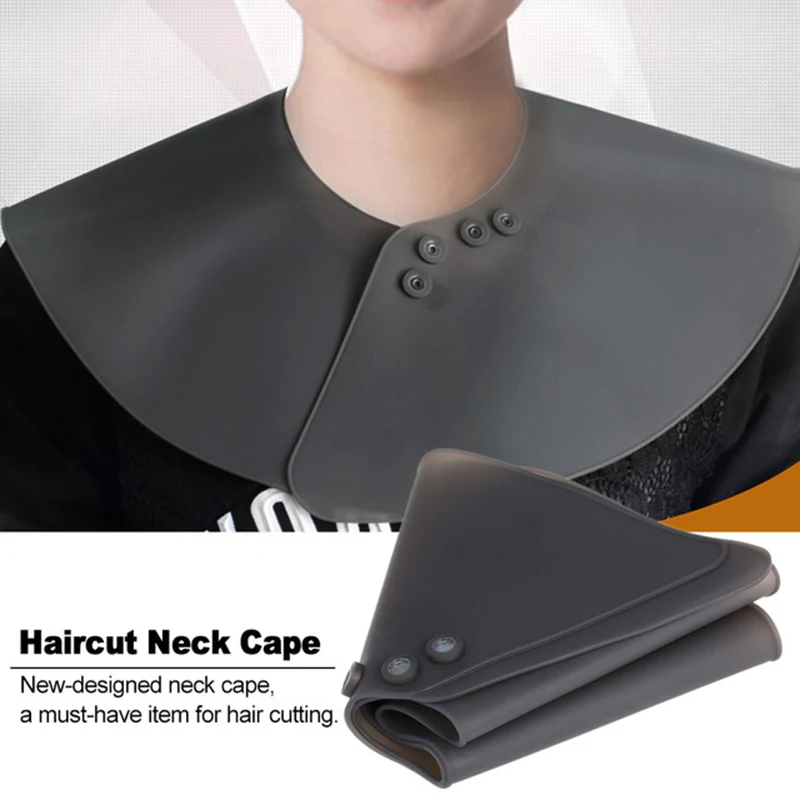 A94E-Protector de cuello chal magnético corte de pelo chal salón corte de pelo cuello capa envoltura Collar escudo impermeable silicona peluquería pelo C