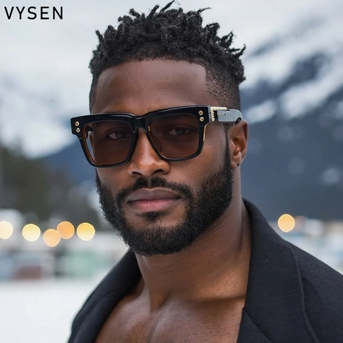 Imagen 2 del producto Gafas de Sol Cuadradas Clásicas Extra Grandes para Hombre, Diseño de Marca de Lujo 2026, Gafas de Sol Vintage Modernas para Conducir, Protección UV400