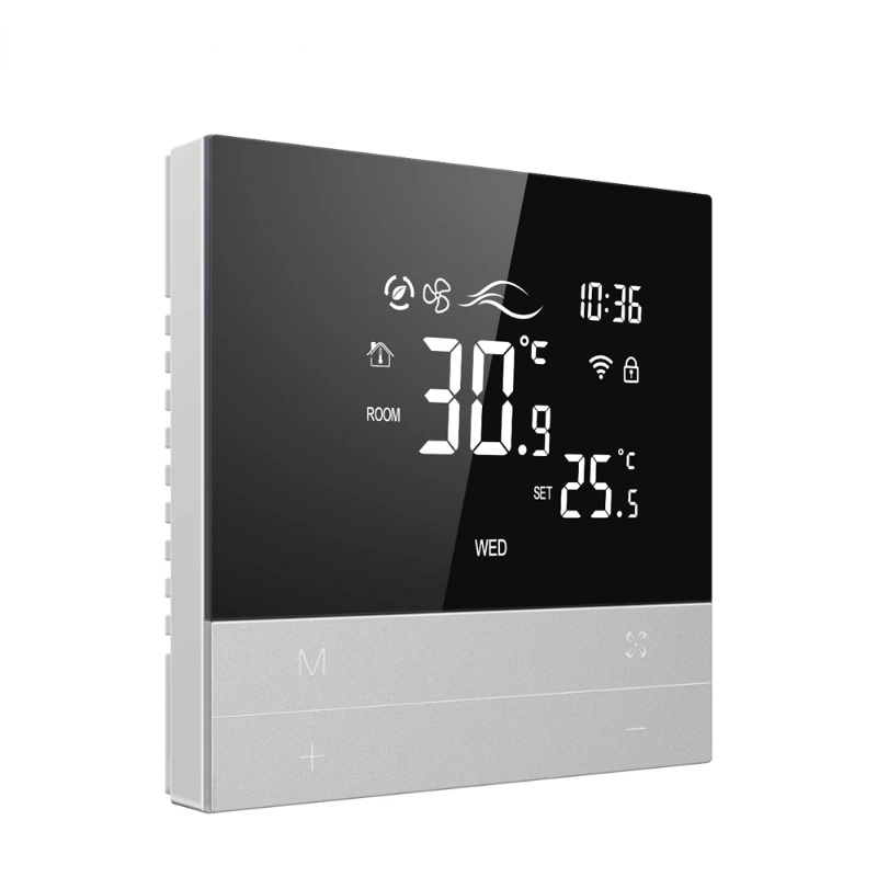 4 Pipes 2 Pipes Tuya Smart Thermostat Wifi Modbus HVAC Fan Coil Thermostat Works With Alexa Google Home