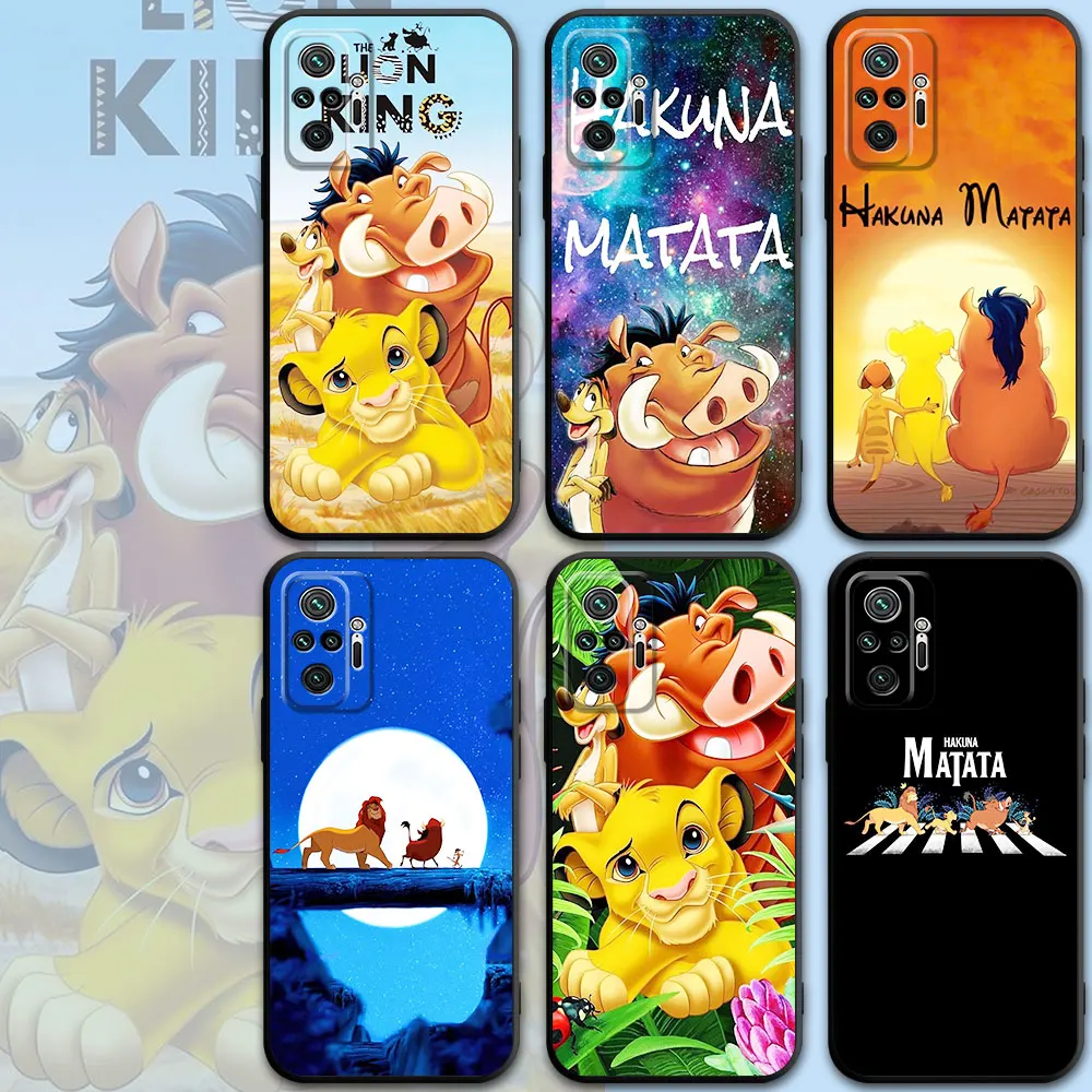 Disney The Lion King Case For Xiaomi Redmi Note 11 10 13 Pro Plus 12 9S 12C 8 12S 10C 9C 9 7 13C Silicone Black TPU Phone Cover