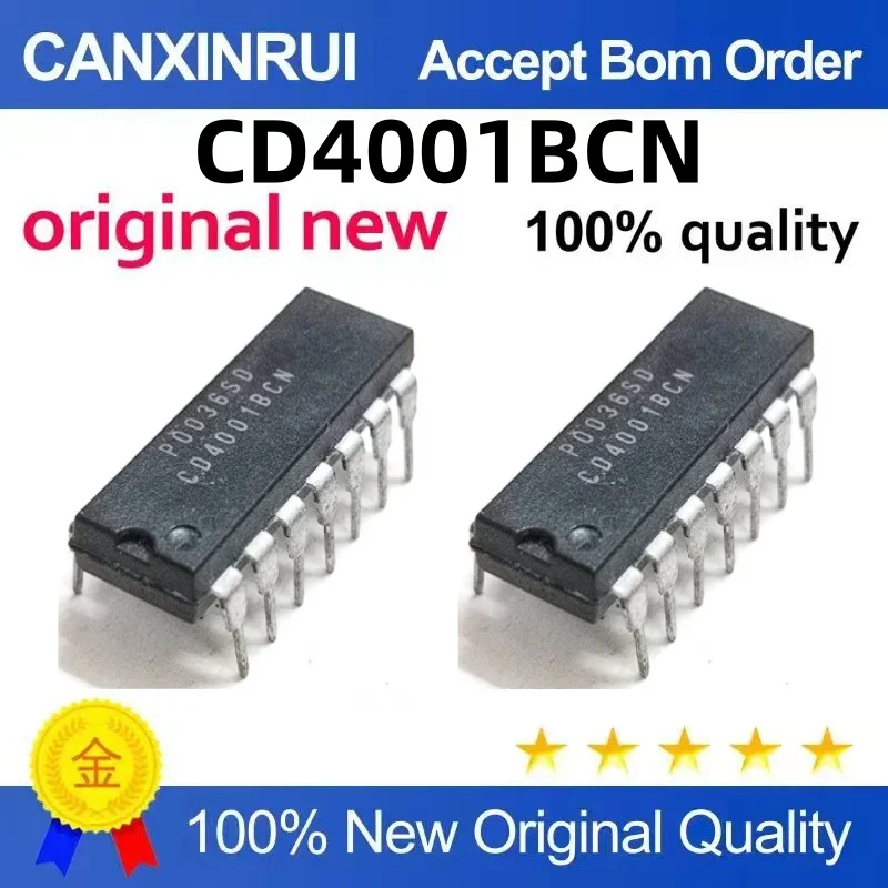 (10-300piezas)Brand new stock CD4001BCN 4001BCN DIP-14 one starting shot can be shot directly