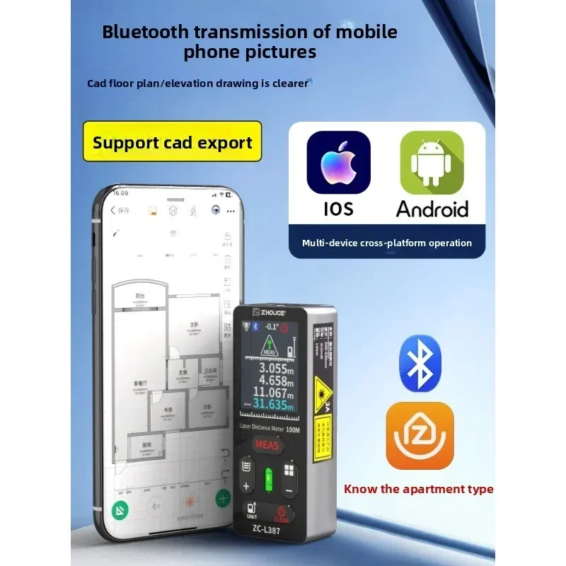 

Green Light Three in One Rangefinder with Cross Line Horizontal High-precision Electronic Ruler Infrared 2026 Upgraded Versi