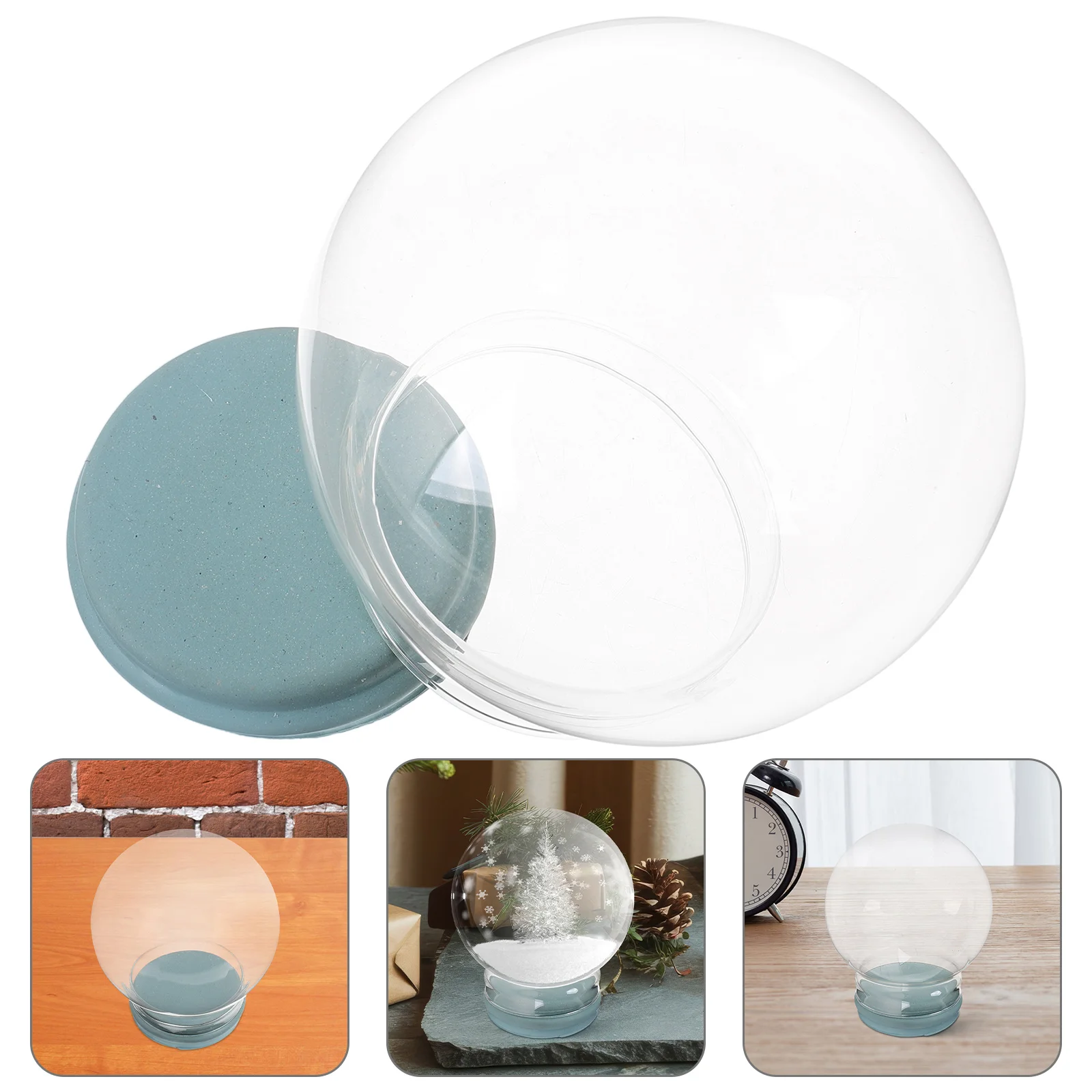 

120mm Empty Glass Snow Globe With Rubber Stopper Clear Water Globe Refillable For Christmas Wedding Home Decorative Crystal Ball