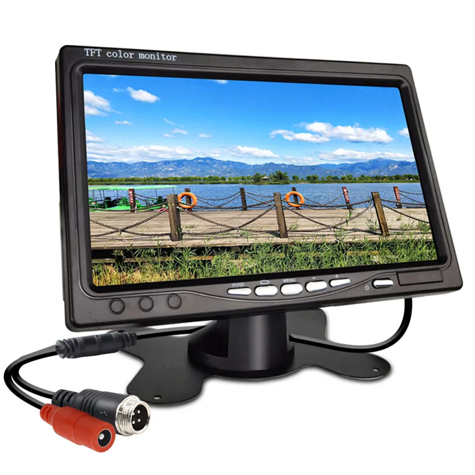 

7” in Screen HD LCD 12V/24V Car Rear View Monitor for Vehicle Truck Van Lorry Rv CCTV Camper TV Backup Camera Home Furnishings