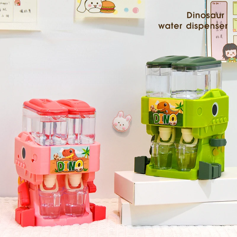 Double water storage tank Mini Water Dispenser Baby Toy Drinking Water Cooler Cute Children Cosplsy Props Home Decor Ornament