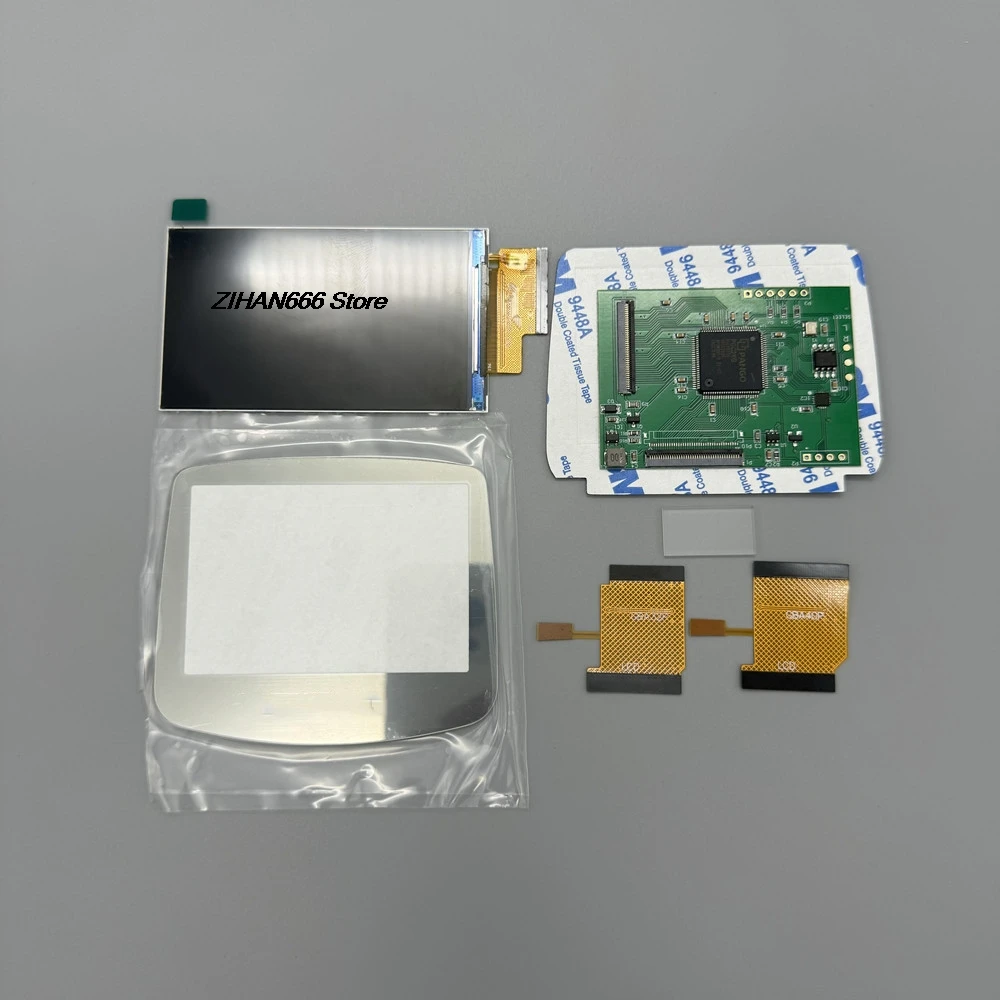شاشة LCD عالية السطوع IPS بالحجم الأصلي مقاس 2.9 بوصة لـ Gameboy Advance GBA تدعم عرض وضع البكسل شاشات الإضاءة الدافئة