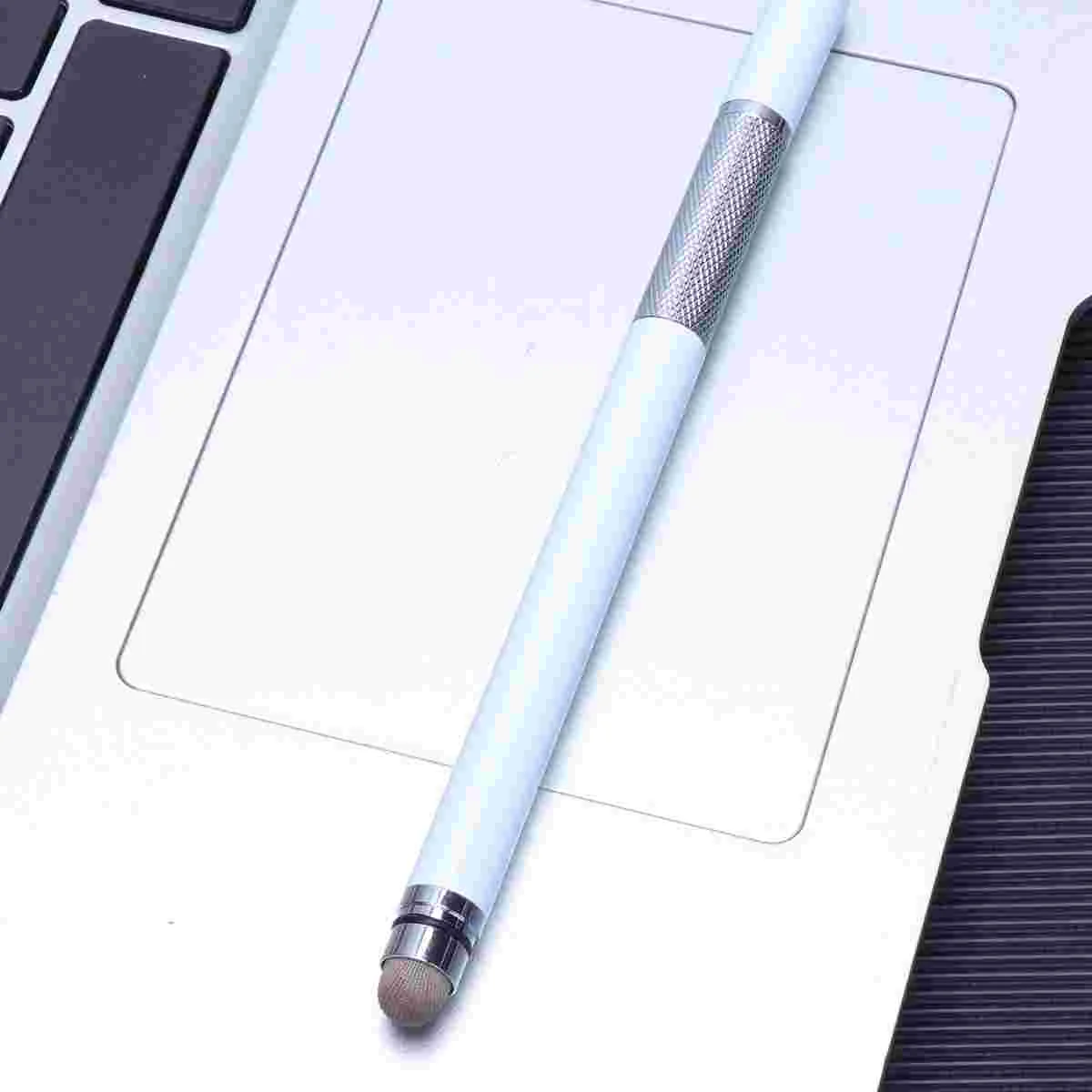 Universal Double End Capacitive Stylus Metal Touch Screen Disc Phones Pens for Tablets Handwriting Laptops (White)