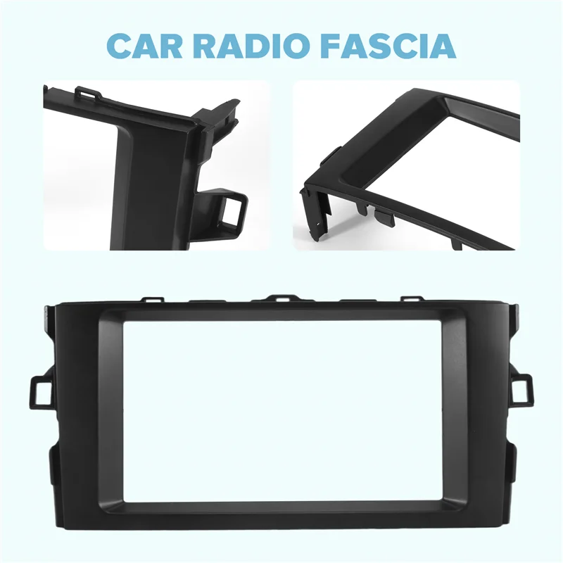 

Excellent-2Din Car Fascia For Toyota Auris 2006-2012 Stereo Fascias Panel Dash Mount Installation Car DVD Frame Kit In-Dash