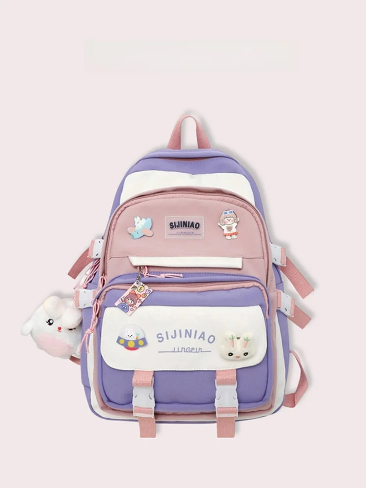 Mochila Escolar Clnoe Kenok de Grande Capacidade com Suporte para Costas para Alunos do Ensino Fundamental e Médio, Mochila A...