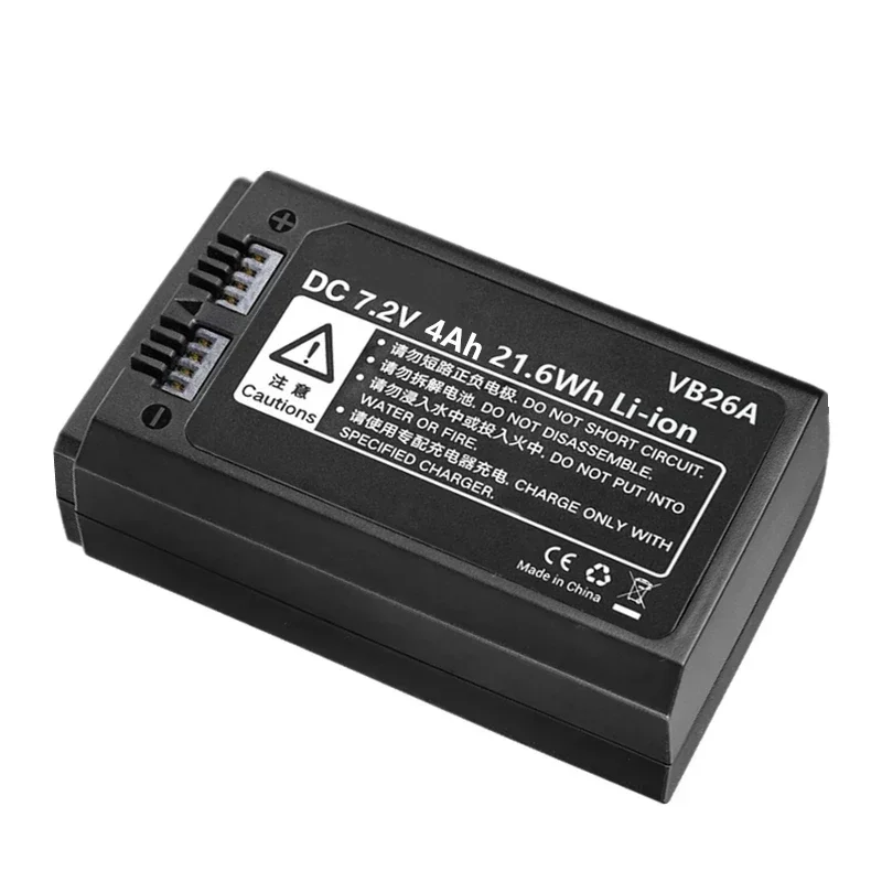 VB26A VB26 Li-Ion Battery 4000mAh Replacement Battery for Godox V1S V1C V1N V1F V1O V1P Round Head Flash