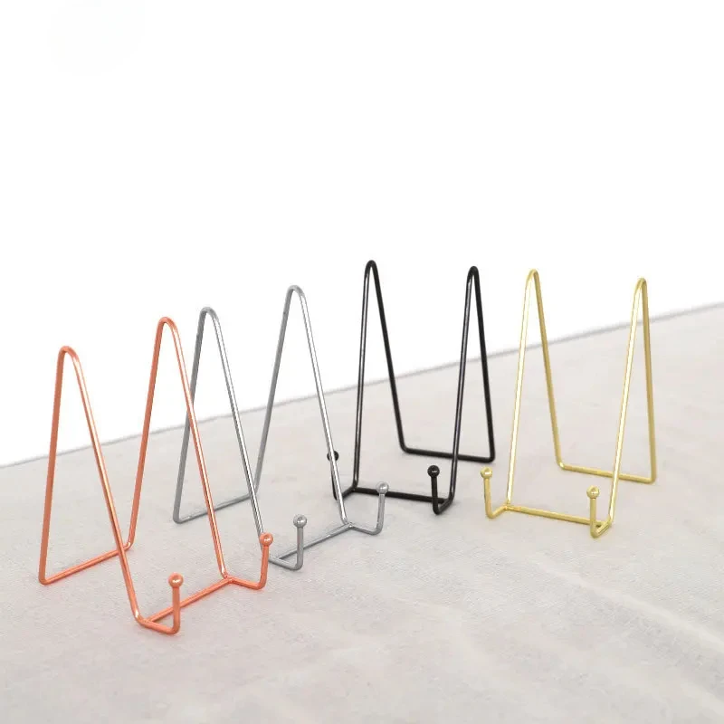 Metal Gold Plated SquareKitchen Book Holder/StandWire Mini Easel Small PhotoStands for Table Display ForPicture Frames