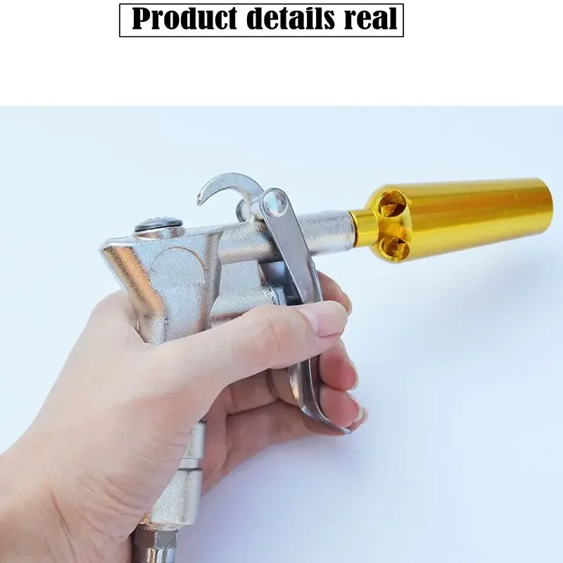 Industrial Air Blow Gun with Aluminum Air Flow Nozzle, High Flow Dust Cleaning Air Blower Pneumatic Air Compressor Accessory