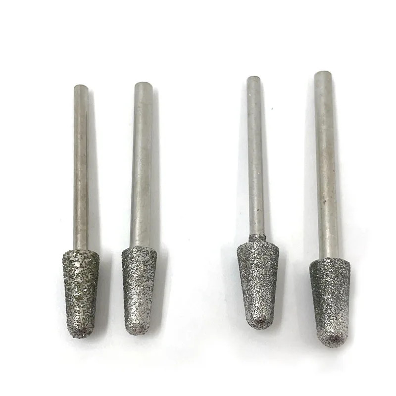 1-10mm Pointed Diamond Grind Needle Head Grinding Burrs Drill Bit 2.35/3mm Shank