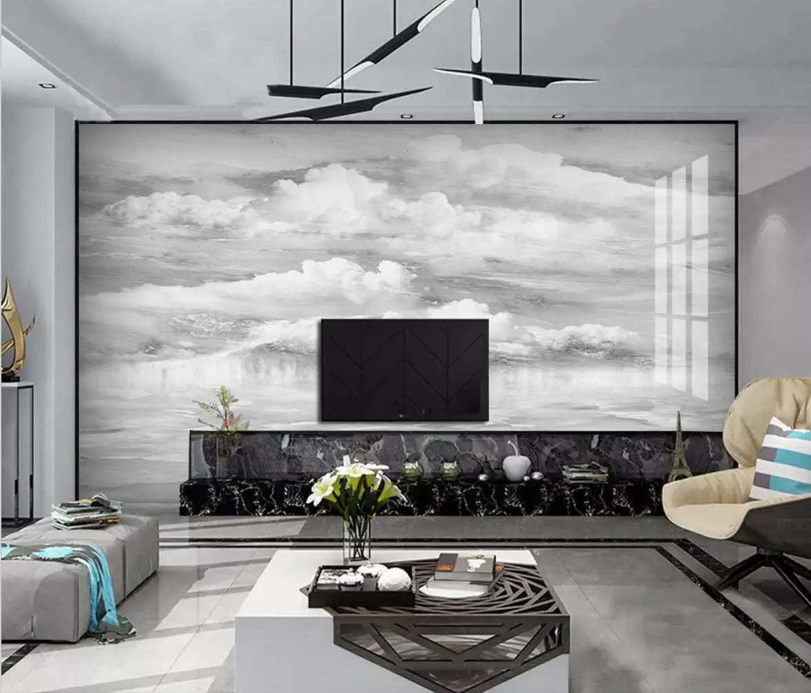 

beibehang Custom Nordic grey stone clouds Photo Wallpaper Modern Mural Living Room Bedroom Papel De Parede 3 D wall papers home