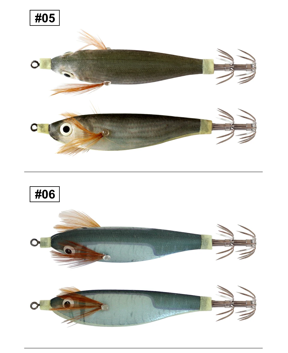 14pc Angeln Lockt Kit Horizontale Tintenfisch Jig Köder Künstliche Leucht Webfuß Octopus Egi Locken Wobbler Tintenfisch Haken Meer Tackle – Detail 6