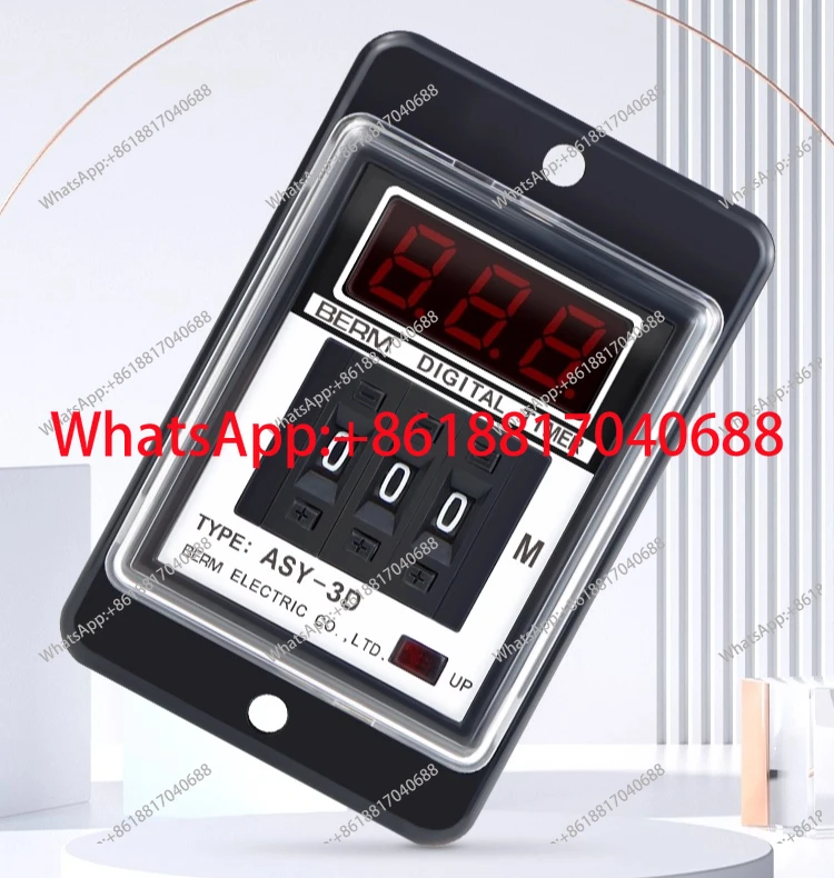 ASY-3D Timer 999M999S Delay Relay ASY-3DT/SM Digital Display Time Relay