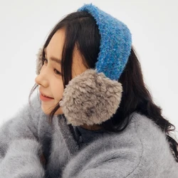 Nuovi paraorecchie in peluche arrotolato abbinato ai colori per le donne Viaggi invernali Protezione per le orecchie calda Cappello pullover con lacci personalizzato versatile